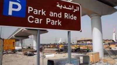Ongoing works at the Dubai Metro station, opposite Ibn Battuta Mall.