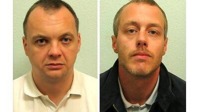 Gary Dobson, left, was sentenced to 15 years 2 months in prison and Davis Norris to 14 years 3 months at the Old Bailey in London yesterday.
