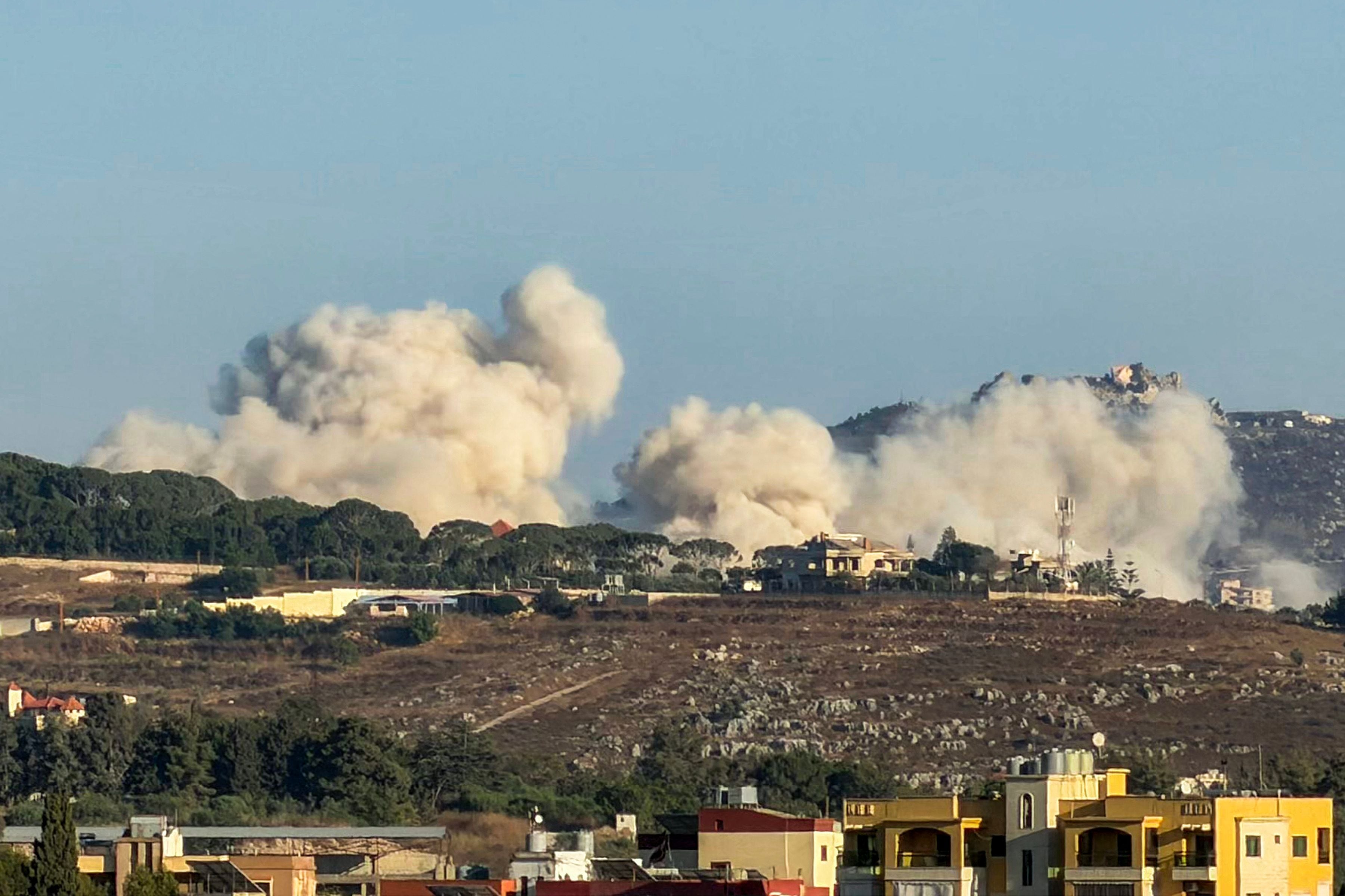 Israeli drones hit south Lebanon's Nabatieh as military demolishes homes