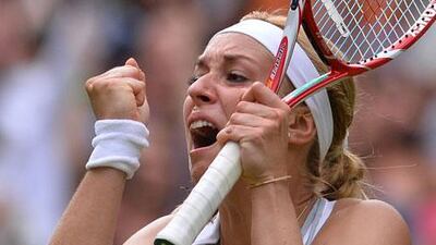 Sabine Lisicki beat Serena Williams in three sets on Monday.