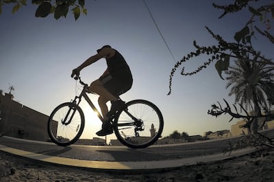 Cycle tracks are located in Jumeirah. Pawan Singh / The National