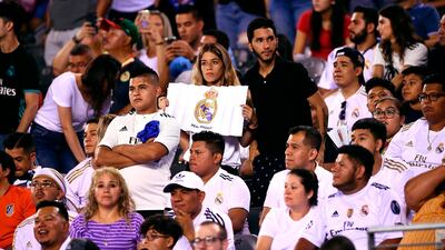 It was a tough night for Real Madrid fans in New Jersey. AFP