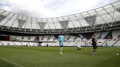 General view during training at Queen Elizabeth Olympic Park on August 3, 2016 in London, England. Reuters / Andrew Couldridge