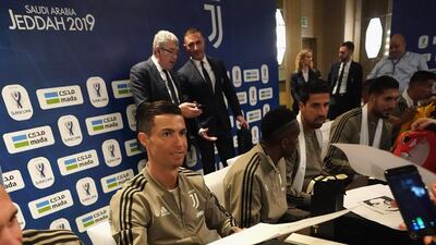 Cristiano Ronaldo signing autographs in Jeddah. Getty Images