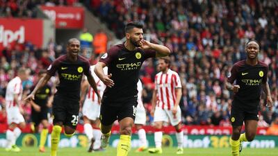 Sergio Aguero has now scored six goals in his first three games under Pep Guardiola this season. Chris Brunskill / Getty Images
