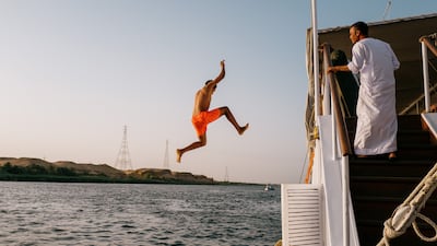 Diving into the Nile's cooling embrace becomes a daily ritual.