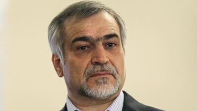 Hossein Fereydoun, Iranian president Hassan Rouhani's younger brother and adviser, during a press conference in the capital Tehran. AFP / Atta Kenare