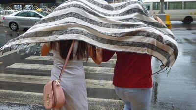 Annual rainfall in the UAE rarely exceeds 120mm but residents will remember a number of rainy days earlier this year. Delores Johnson / The National