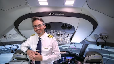 Mr Catalano has flown a Boeing-777 to 110 destinations. Victor Besa / The National
