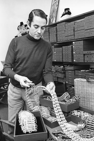 American designer Kenneth Jay Lane was producing eclectic costume jewellery designs in the 1960s. Photo: Penske Media