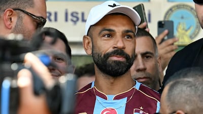 Egyptian forward Mohamed Salah arrives at Istanbul Ataturk Airport. AFP