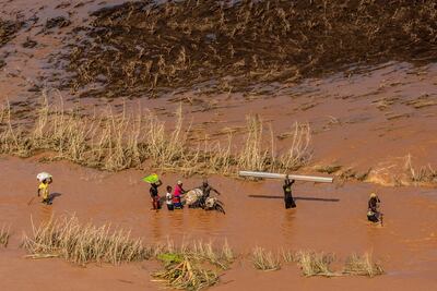 The aftermath of a cyclone in Mozambique. Rainfall in tropical storms could increase in future due to climate change. Getty Images