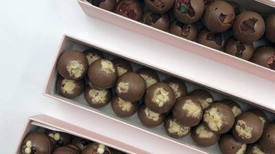 Bite-sized treats from Dubai flower and chocolate brand Molten Chocolate.