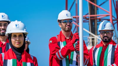 In a flag raising ceremony on the Umm Shaif platform, Dr. Sultan Al Jaber, Minister of State and CEO of ADNOC, hoisted the UAE flag in the presence of ADNOC employees. Wam