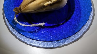 Su Callu Sardu cheese from Sardinia: this spicy cheese is made by filling a young goat stomach with raw goat milk, which is aged for two to four months. Its taste has been described as "gasoline and ammonia mixed with wax". Photo by AnjaBarte Telin