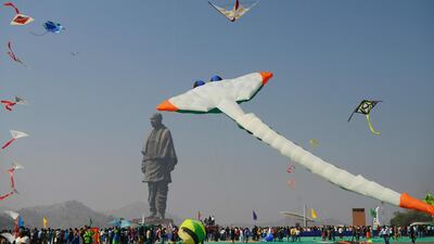 Indian and foreign participants take part in the event. AFP