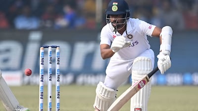 India's Wriddhiman Saha finished their second innings unbeaten on 61. AFP