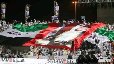 Al Ain fans celebrated all throughout the final league match in the stands.