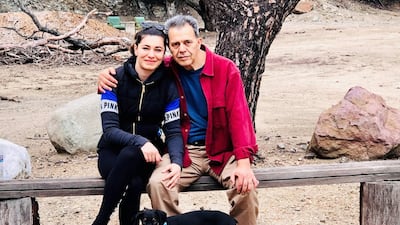 Jamshid Sharmahd, pictured with his daughter Gazelle Sharmahd, who is seeking legal action against members of the Iranian regime over her father's treatment. Photo: Gazelle Sharmahd
