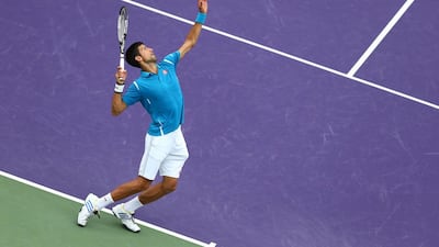 Novak Djokovic rolled past Kei Nishikori in the men's final of the Miami Open at Key Biscayne, Florida. Clive Brunskill / Getty Images