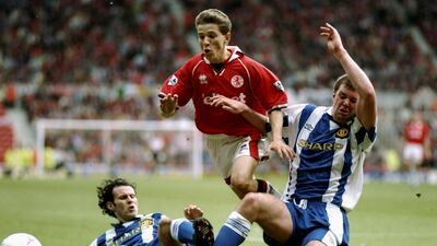 1995-1996: Manchester United won 3-0 at Middlesbrough on the last day, lifting the title in the process. Getty