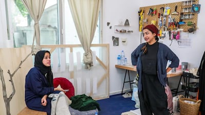 “There was no such place in Abu Dhabi – a place that is run by artists and is for artists, where we could critique each other’s work and just hang out,” says Maitha Abdulla, one of the co-founders. Victor Besa / The National