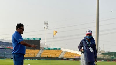 Abu Dhabi Cricket's head groundsman Mohan Singh.
