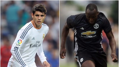 Alvaro Morata, left, is set to lead Chelsea's attack next season while Romelu Lukaku, right, will be Manchester United's top striker. Press Association, Reuters
