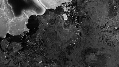 27. The 2011 tsunami in Japan was so intense, it caused calving of large icebergs from the Sulzberger Ice Shelf on the Antarctic coast, as shown in this image captured by European Space Agency’s Envisat satellite. Photo: Nasa Earth Observatory