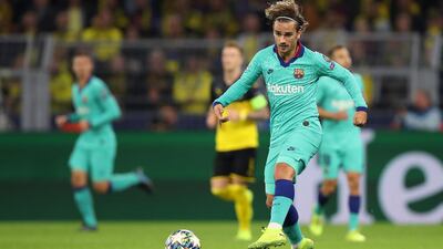 Barcelona's Antoine Griezmann in action. Reuters