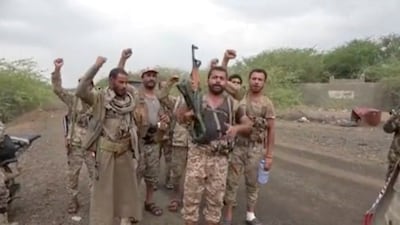 Khaled bin Walid camp after Houthis captured the city of Mokha in Taiz Province. Al Masirah TV via Reuters.