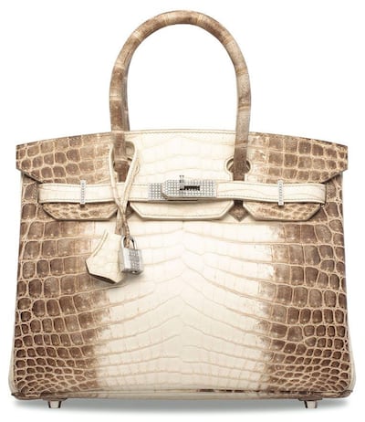 The most expensive bag sold at auction was a white Hermes Birkin for its Himalaya collection. Christie's