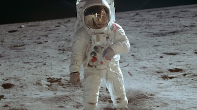 Buzz Aldrin walks on the surface of the moon during the Apollo 11 mission on July 20, 1969. AP