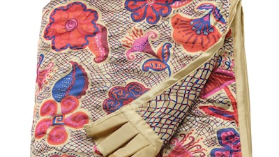 Patterned throw from the Zandra Rhodes X Ikea collection, approximately Dh176