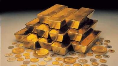 The finished product: Gold bars and coins produced in Australia.
