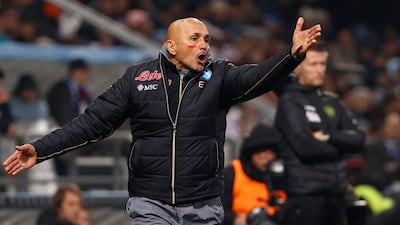 Napoli manager Luciano Spalletti during the game at Mapei Stadium in Reggio Emilia. EPA