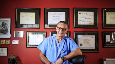 Dr. Luiz Toledo, consultant plastic surgeon at Medical Arts Clinic in Jumeirah. Sarah Dea/The National