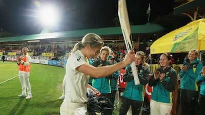 Ellyse Perry crossed the three-figure mark for the first time in her international career. Mark Evans / Getty Images