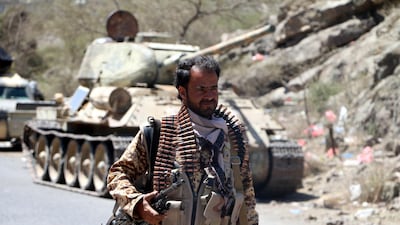 Yemeni pro-government forces have been fighting Houth9 rebels in Dhalea province since late March 2019. EPA