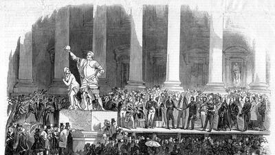 The Inauguration of President Polk, March 4,1845. Getty Images