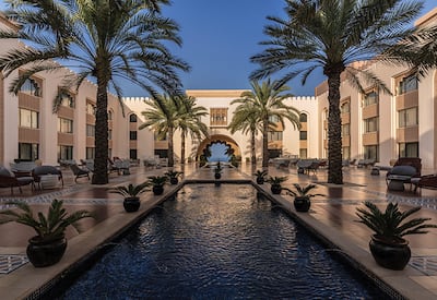 The central courtyard of Shangri-La Al Husn is designed with traditional Arabesque grandeur. Photo: Shangri-La