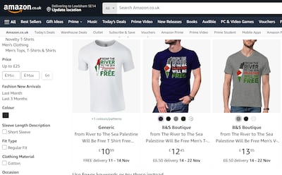 T-shirts on sale on Amazon