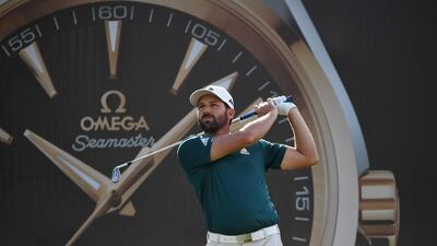 Sergio Garcia on the par-4 seventh tee during the pro-am event. Ross Kinnaird / Getty Images