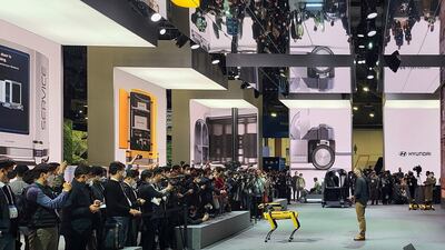 Hyundai Motor welcomes the media and general public to experience its vision for robotics and the metaverse at its CES 2022 booth. PA