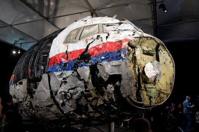 The passenger jet MH17 was shot down over eastern Ukraine in 2014, killing 298 people. AP