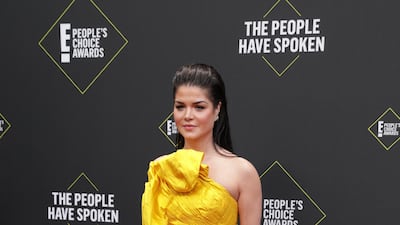 Marie Avgeropoulos arrives at the 2019 People's Choice Awards in Santa Monica, California, on Sunday, November 10, 2019. Reuters