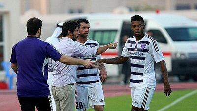 Coach Sanchez Flores, second from left, has the confidence of his players. Satish Kumar / The National