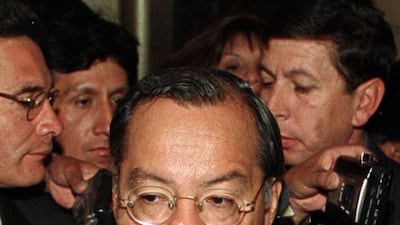 Then US ambassador to Bolivia, Manuel Rocha, in July 2001. AFP