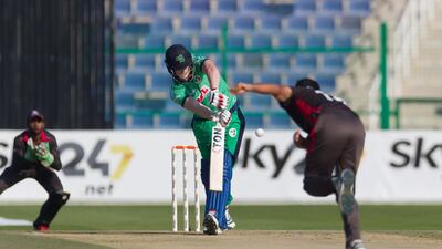 Ireland batting against the UAE in the last ODI.