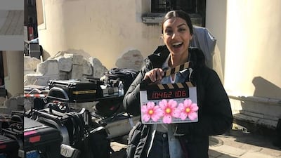 Zoha Rahman on the 'Spiderman: Far from Home' set.